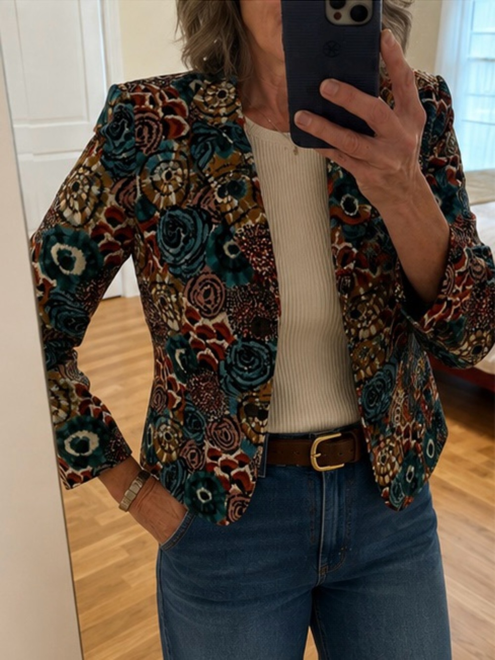 Vintage Harve’ Bernard Floral Patterned Jacket